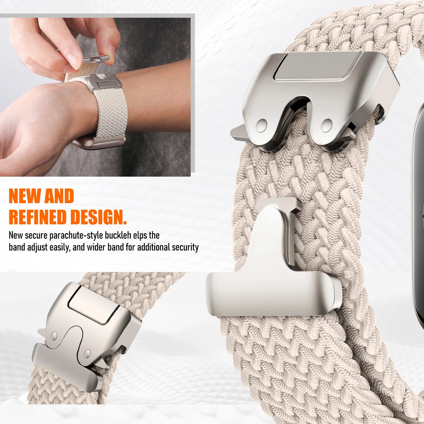 Braided Loop Band for Apple Watch – Stretchy & Comfortable (Ultra 2, Series 1-10, SE)