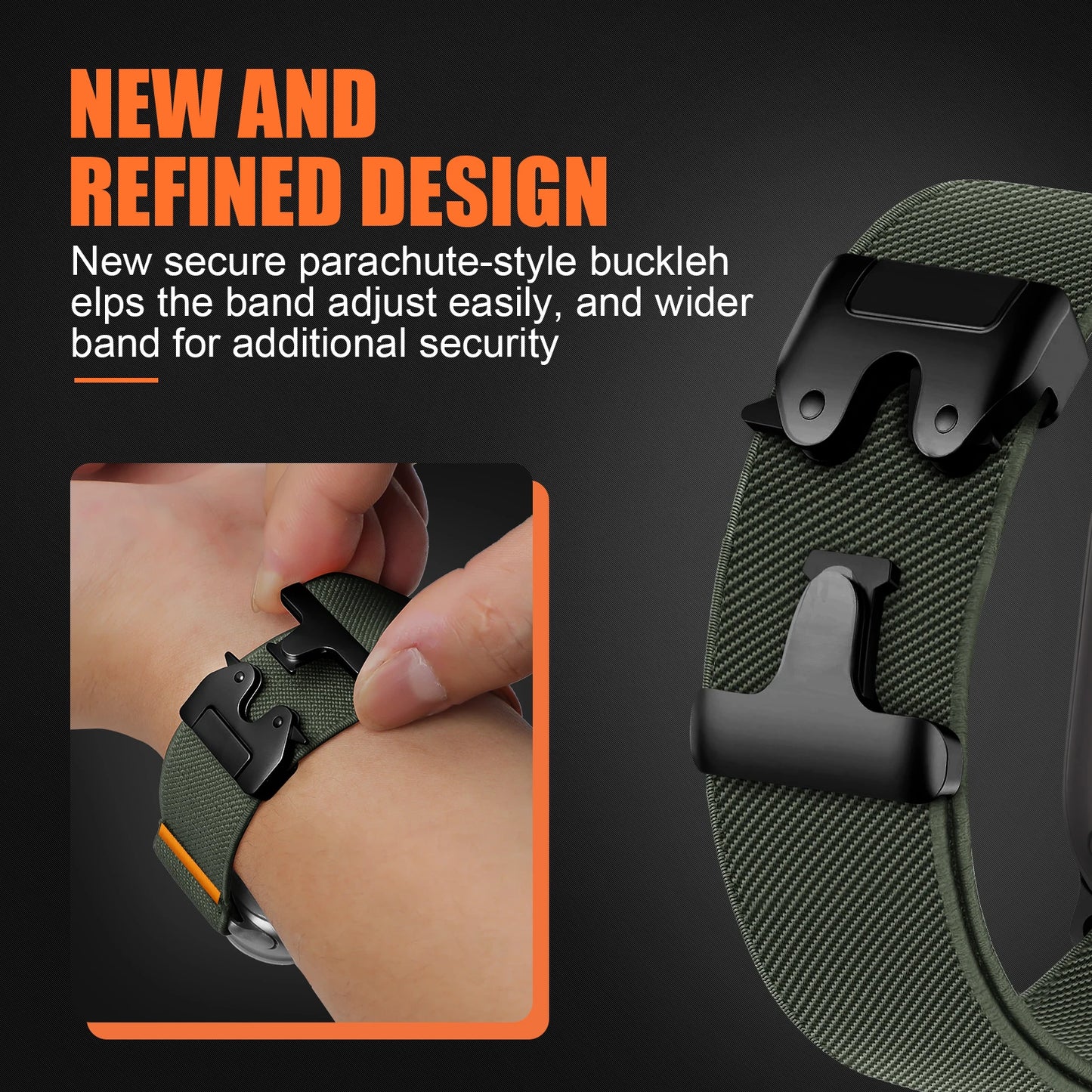 Cobra Buckle Quick-Release Apple Watch Strap – Rugged & Tactical
