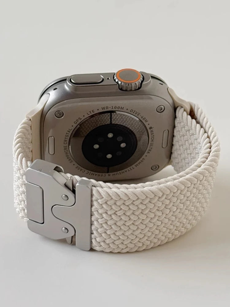 Braided Loop Band for Apple Watch – Stretchy & Comfortable (Ultra 2, Series 1-10, SE)