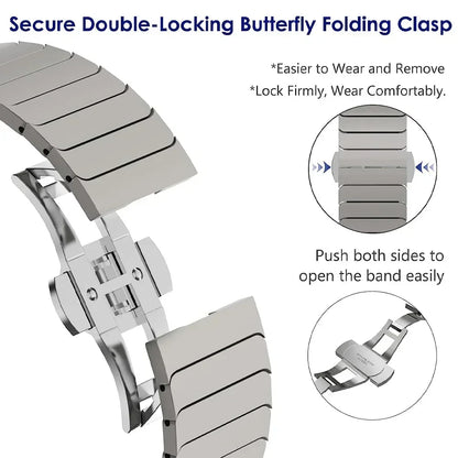 Brushed Metal Apple Watch Band (Ultra 2, Series 1-10, SE)