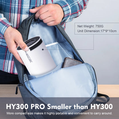 Magcubic HY300 Pro 4K Projector – Android 11, Dual Wifi, Bluetooth, 180° Adjustable, Portable Outdoor Projector