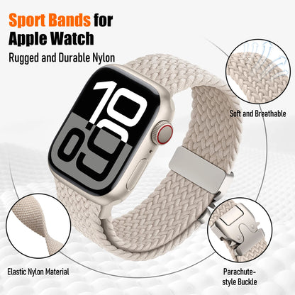 Braided Loop Band for Apple Watch – Stretchy & Comfortable (Ultra 2, Series 1-10, SE)