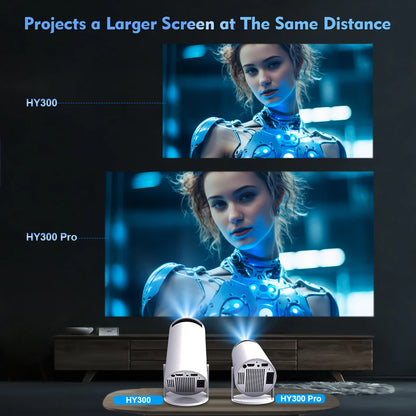 Magcubic HY300 Pro 4K Projector – Android 11, Dual Wifi, Bluetooth, 180° Adjustable, Portable Outdoor Projector